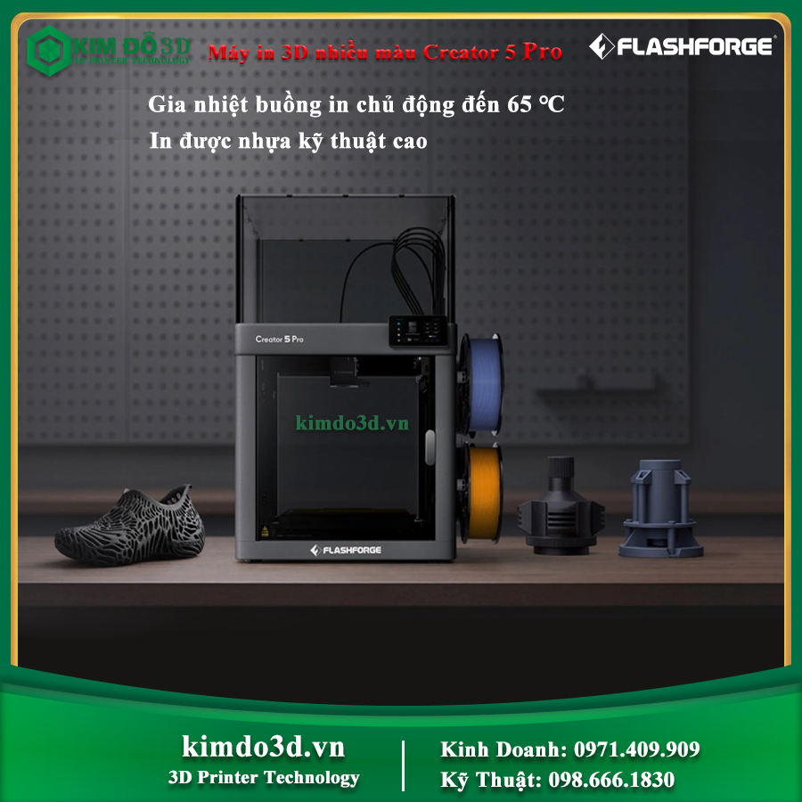 Máy in 3D nhiều màu Flashforge Creator 5 Pro - Ảnh 3