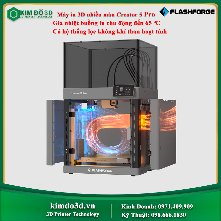 Máy in 3D nhiều màu Flashforge Creator 5 Pro - Ảnh 5