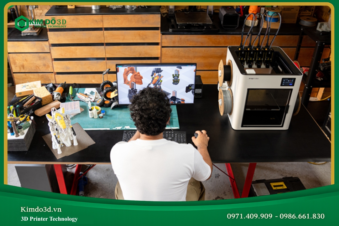 Máy in 3D để bàn nhỏ gọn dành cho cá nhân và văn phòng